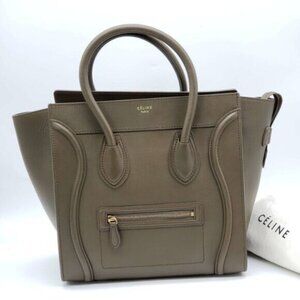 CELINE Micro Luggage Calfskin Hand Bag 733-892022